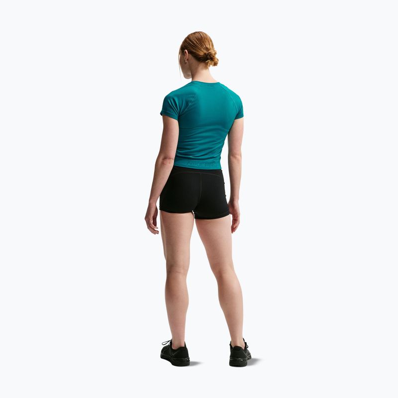 Tricou de antrenament pentru femei Nike Pro Seamless Dri-Fit SS bright spruce 3