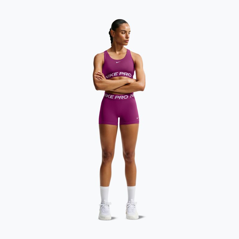 Pantaloni scurți pentru femei Nike Pro Mid-Rise Biker 3" true berry/white 2