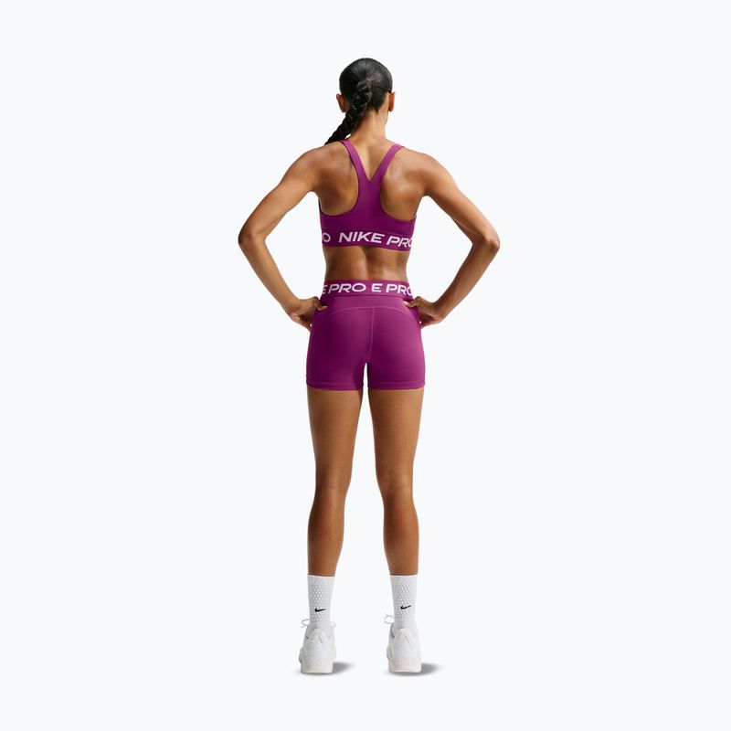 Pantaloni scurți pentru femei Nike Pro Mid-Rise Biker 3" true berry/white 3