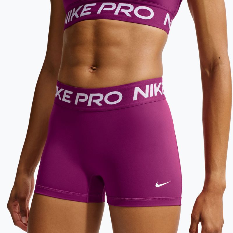 Pantaloni scurți pentru femei Nike Pro Mid-Rise Biker 3" true berry/white 4