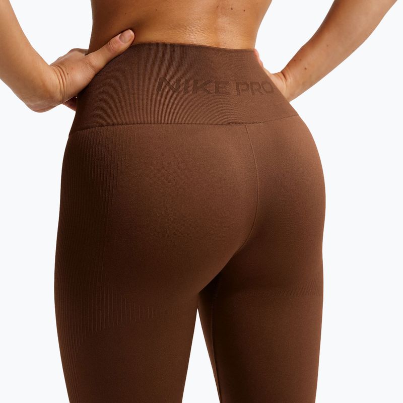Colanți pentru femei Nike Pro Seamless High-Waisted 7/8 cacao wow 5