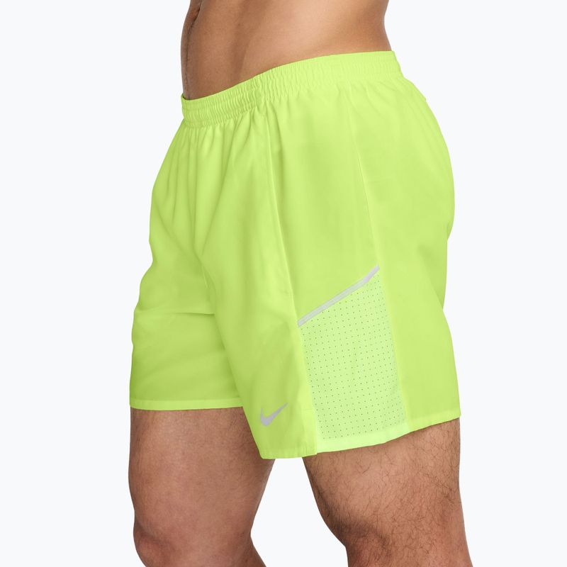 Pantaloni scurți pentru bărbați Nike Miler Dri-Fit Brief Lined 5" light lemon twist 3