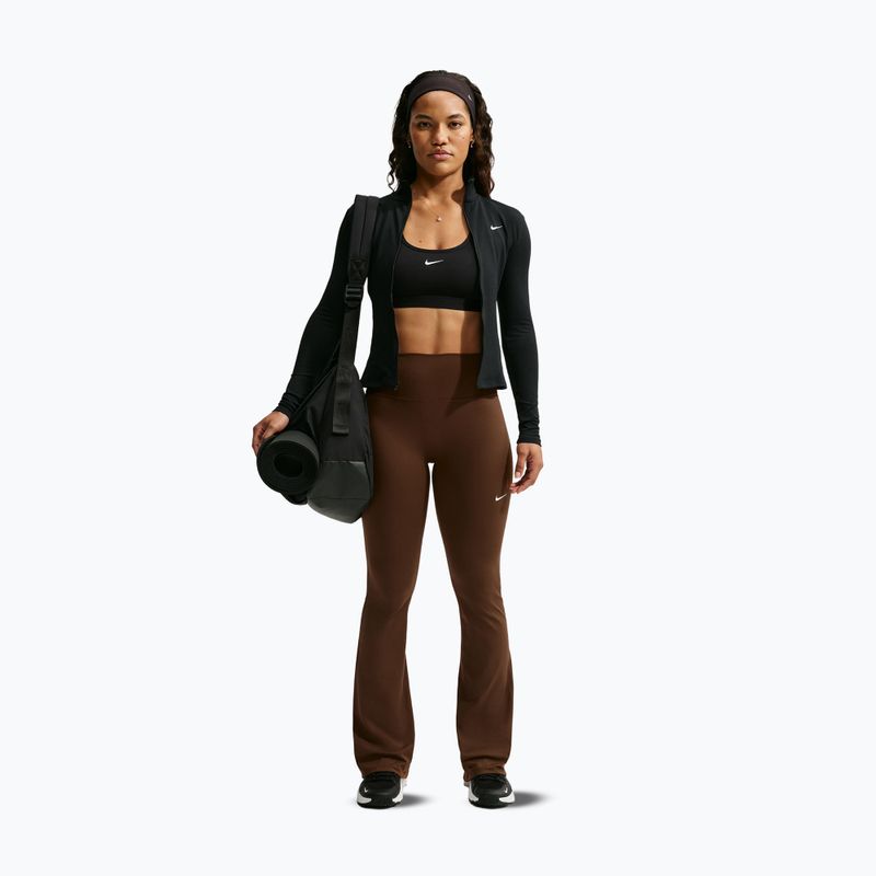 Colanți pentru femei Nike One High Waisted Flared cacao wow/white 2