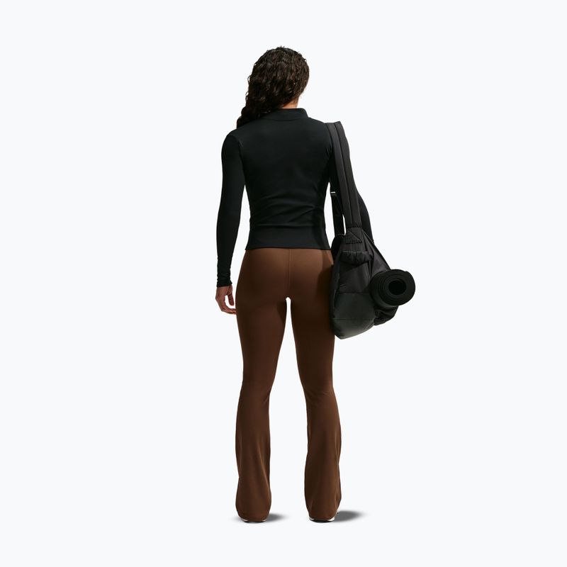 Colanți pentru femei Nike One High Waisted Flared cacao wow/white 3