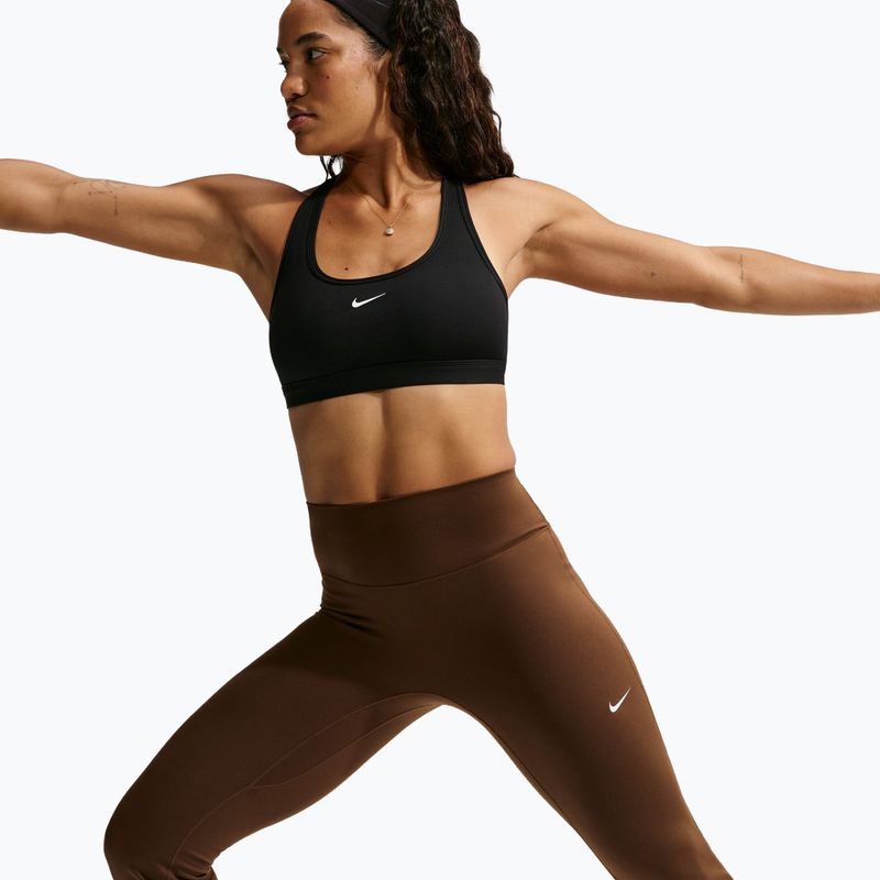 Colanți pentru femei Nike One High Waisted Flared cacao wow/white 7