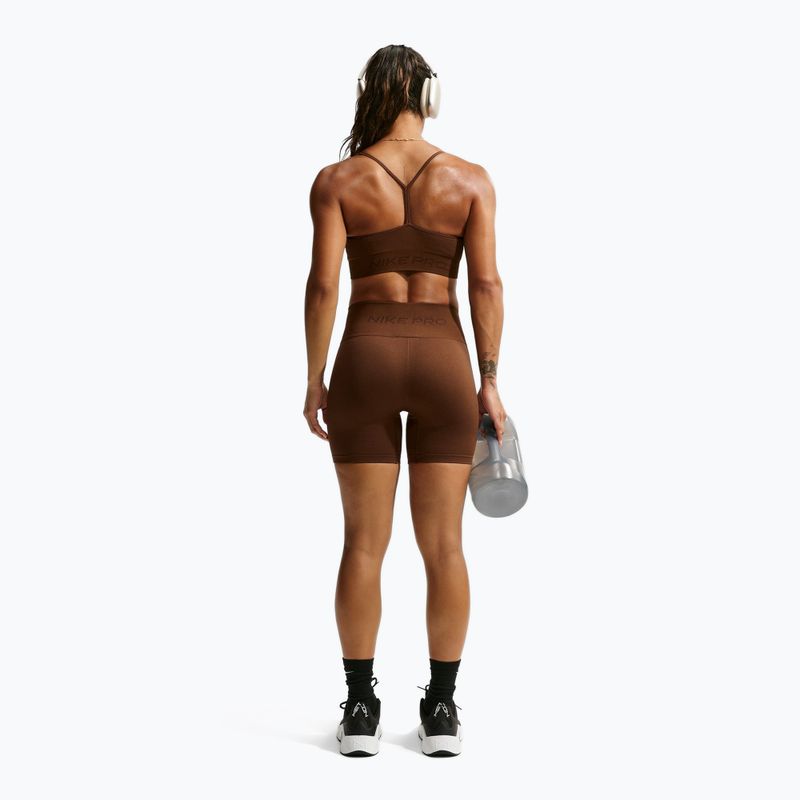 Pantaloni scurți pentru femei Nike Pro Seamless High-Waisted Biker 5" cacao wow 3