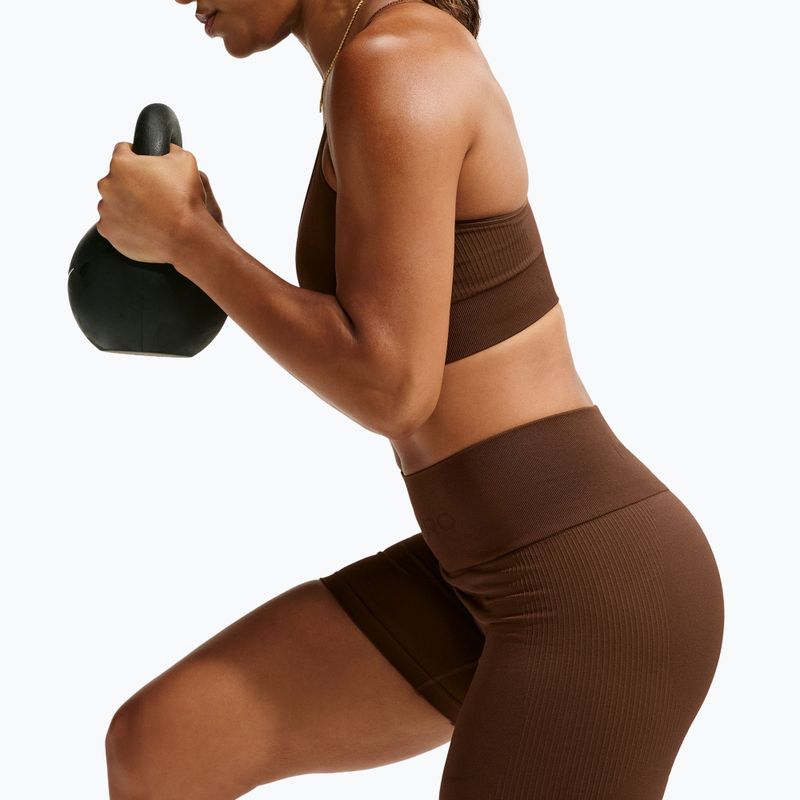 Pantaloni scurți pentru femei Nike Pro Seamless High-Waisted Biker 5" cacao wow 5