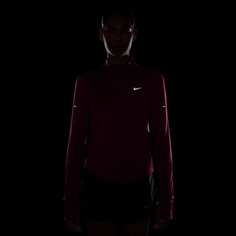 Bluză pentru femei de alergare Nike Swift Dri-FIT UV 1/4-Zip true berry 4