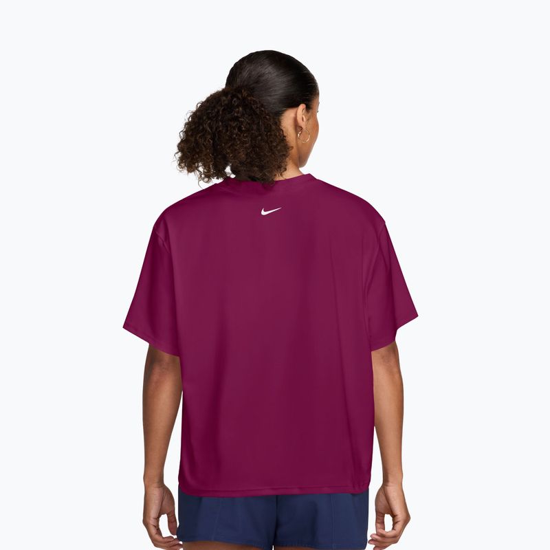 Tricou de antrenament pentru femei Nike Pro Dri-Fit Loose true berry/white 2