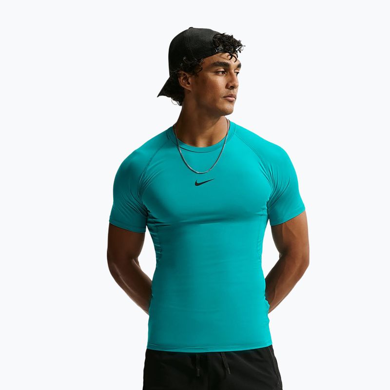 Tricou de antrenament bărbați Nike Pro Dri-Fit Tight SS Fitness energy/black