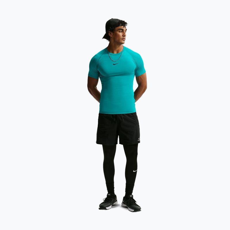 Tricou de antrenament bărbați Nike Pro Dri-Fit Tight SS Fitness energy/black 2
