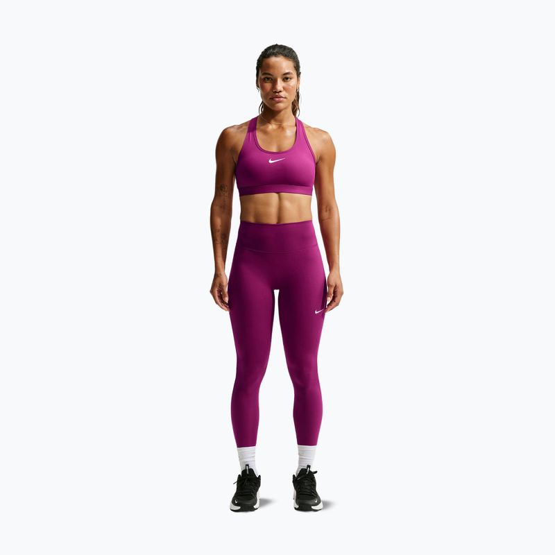 Sutien de antrenament pentru femei Nike Swoosh Medium Support true berry/white 2