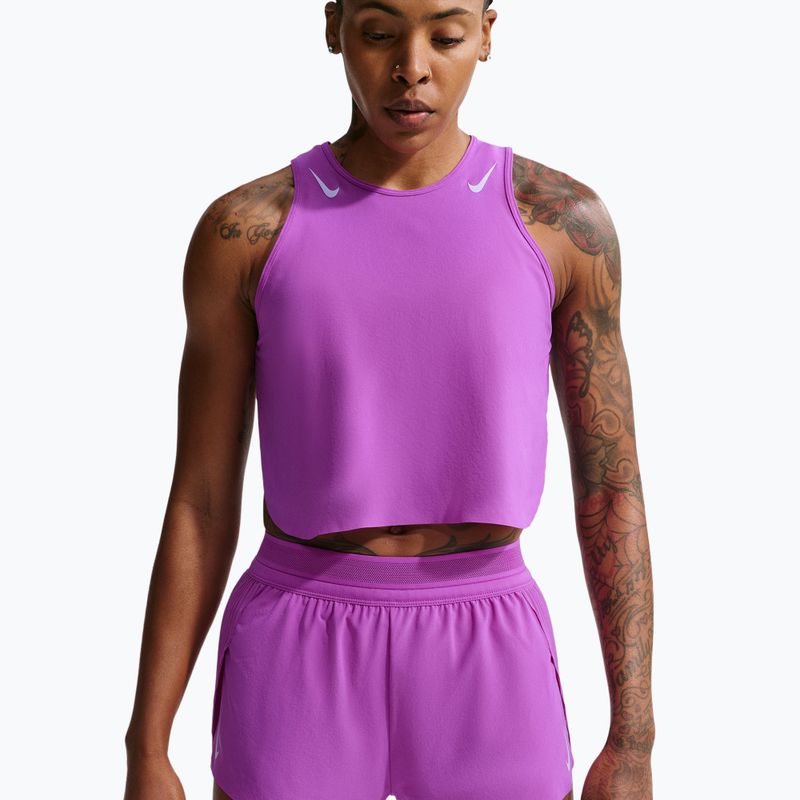 Pantaloni scurți de alergare pentru femei Nike AeroSwift Dri-Fit ADV Mid-Rise 3" vivid purple/purple pulse 4
