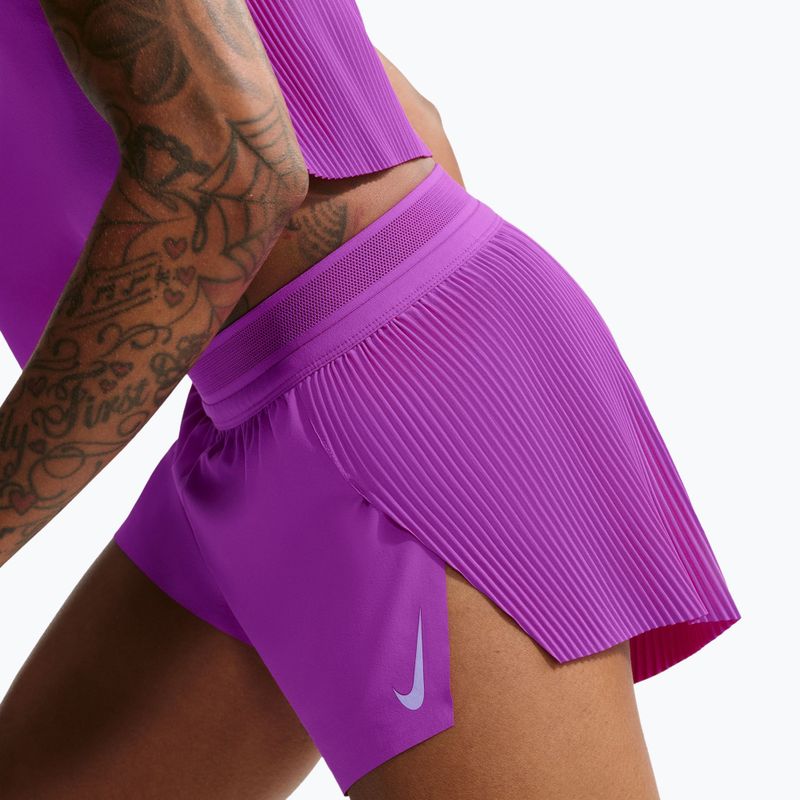 Pantaloni scurți de alergare pentru femei Nike AeroSwift Dri-Fit ADV Mid-Rise 3" vivid purple/purple pulse 5