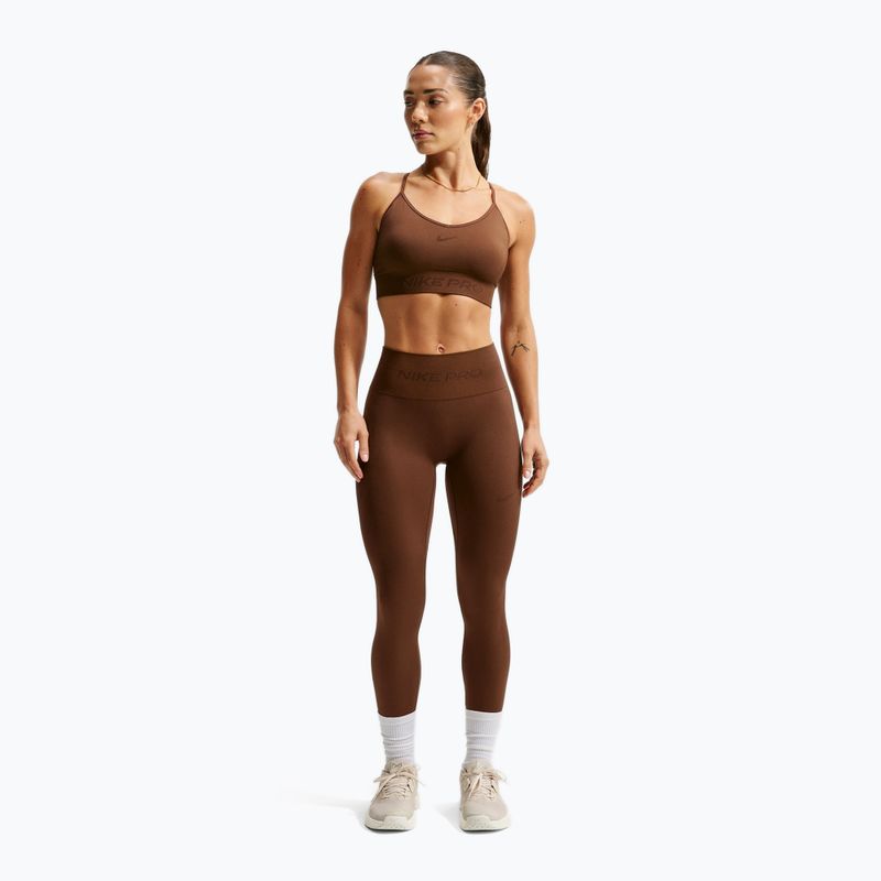 Sutien de antrenament pentru femei Nike Pro Seamless Light Support Sports Bra cacao wow 2