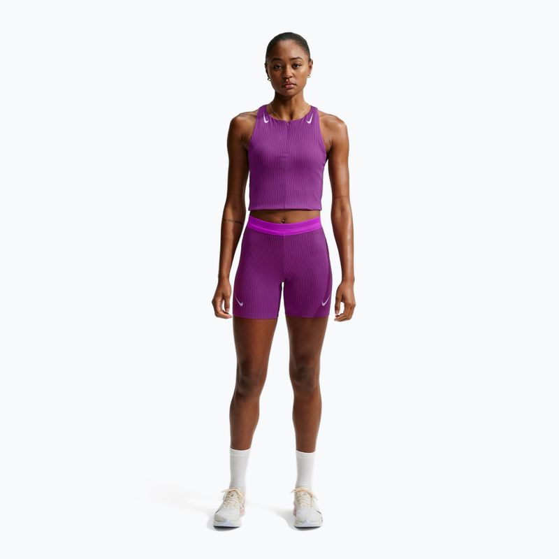 Tricou de alergare pentru femei Nike AeroSwift vivid purple/purple pulse 2