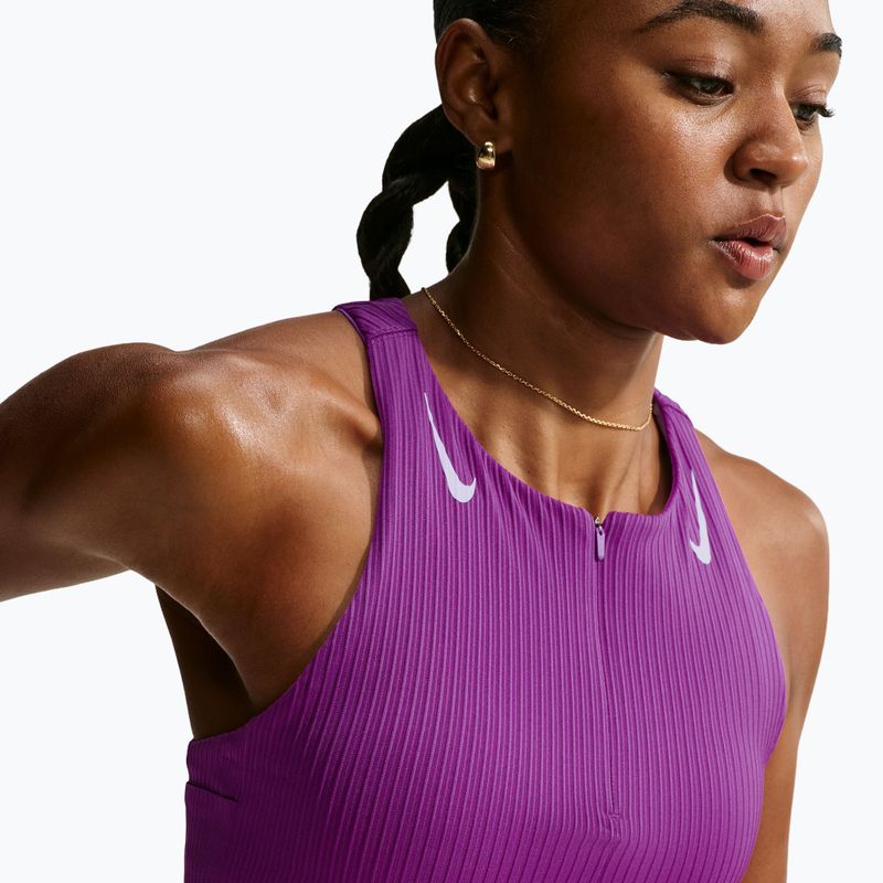 Tricou de alergare pentru femei Nike AeroSwift vivid purple/purple pulse 5