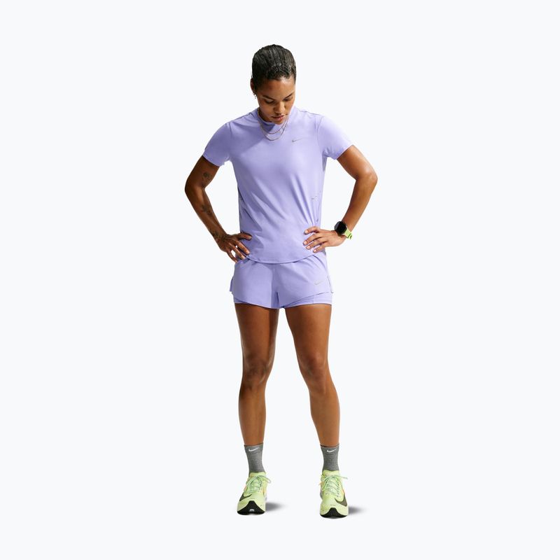 Pantaloni scurți de alergare pentru femei Nike Swift Mid-Rise 2in1 purple pulse 2