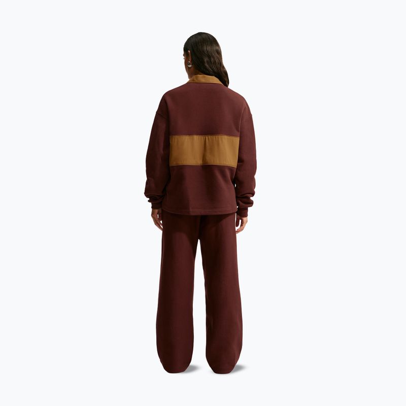 Bluză pentru femei Nike Studio Fleece Medium Weight mystic dates/light british tan/sail 3