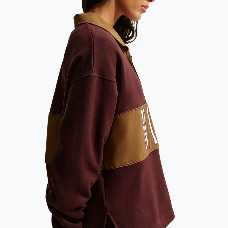 Bluză pentru femei Nike Studio Fleece Medium Weight mystic dates/light british tan/sail 6