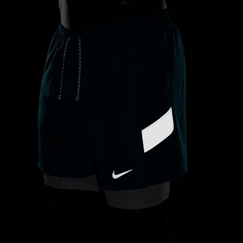 Pantaloni scurți de alergare pentru bărbați Nike Miler Dri-Fit 2in1 5" bright spruce 5