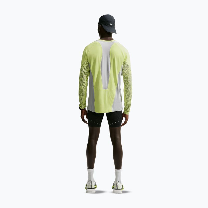 Longsleeve de alergare pentru bărbați Nike Stride light lemon twist/grey fog 3