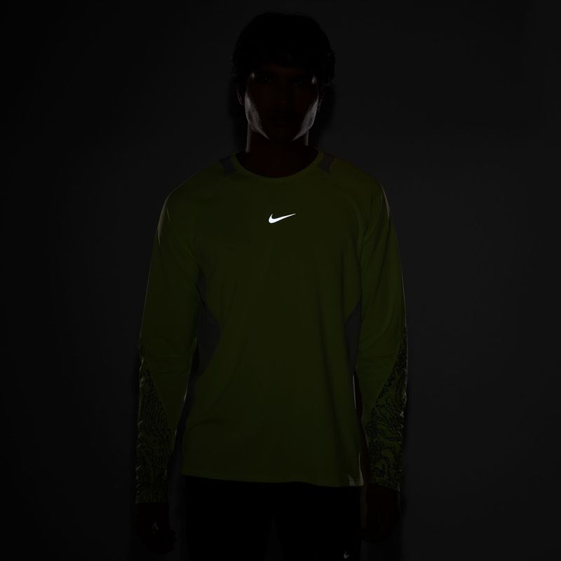 Longsleeve de alergare pentru bărbați Nike Stride light lemon twist/grey fog 7
