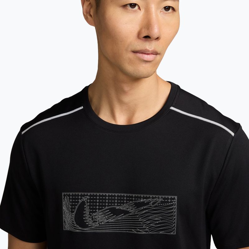 Tricou de alergare pentru bărbați Nike Miler black 3