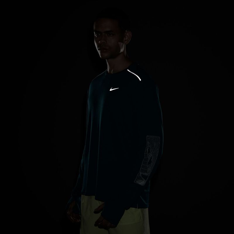 Longsleeve de alergare pentru bărbați Nike Miler bright spruce 4