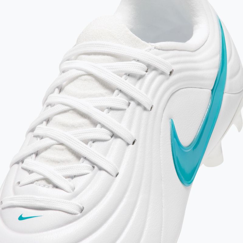 Încălțăminte de fotbal pentru copii Nike Tiempo Maestro Academy Jr FG/MG white/white/dusty cactus 6