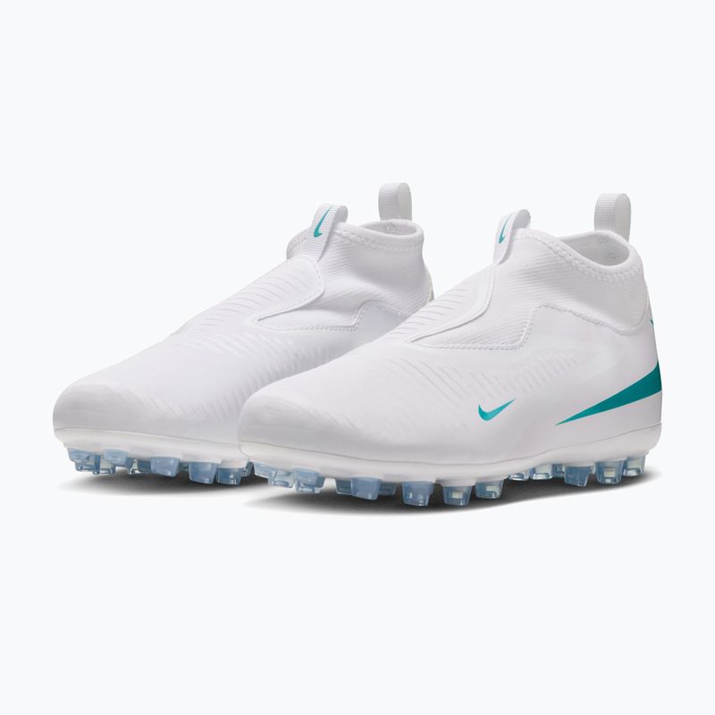 Încălțăminte de fotbal pentru copii Nike Phantom 6 High Academy AG white/white/dusty cactus 3