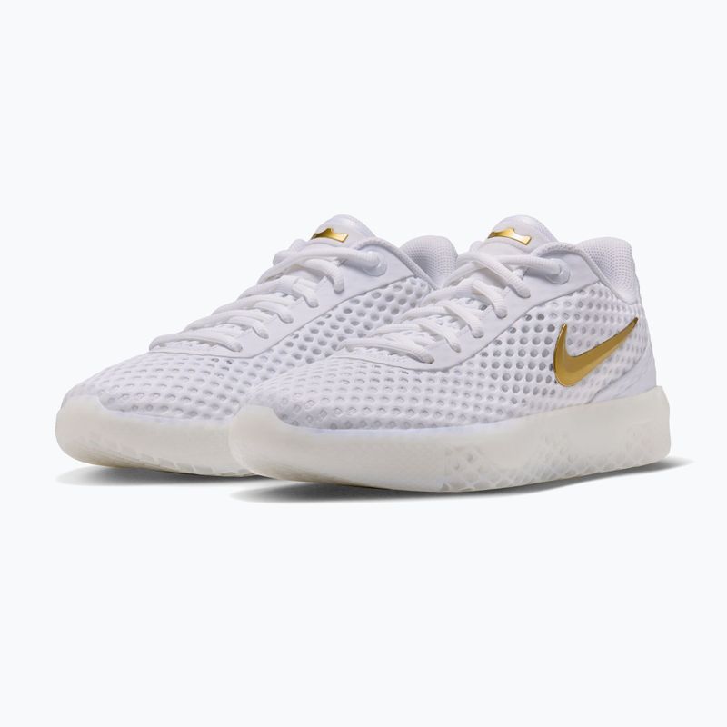 Încălțăminte de baschet pentru bărbați Nike LeBron Witness X white/white/photon dust/metallic gold 2