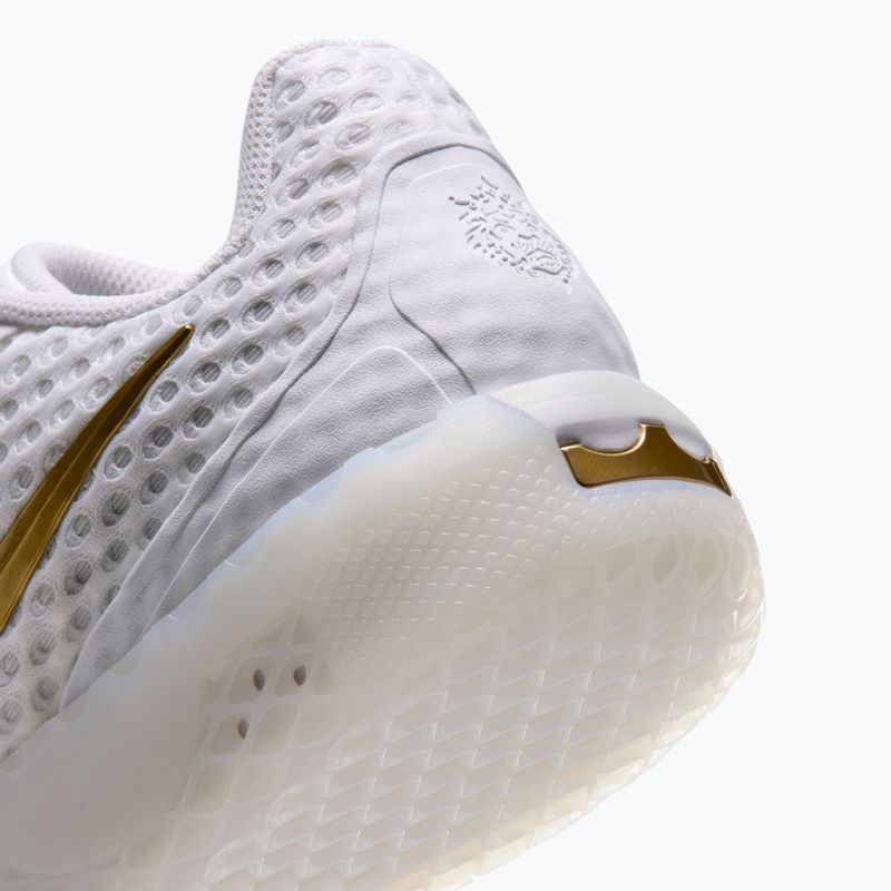 Încălțăminte de baschet pentru bărbați Nike LeBron Witness X white/white/photon dust/metallic gold 5