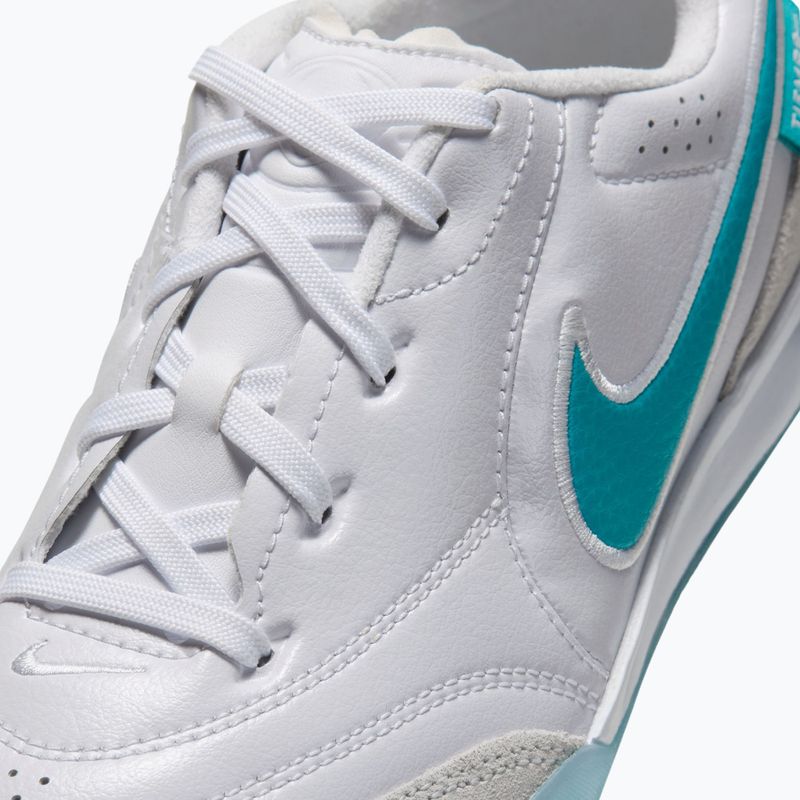 Încălțăminte de fotbal pentru copii Nike Tiempo Streetgato Jr white/white/dusty cactus 5