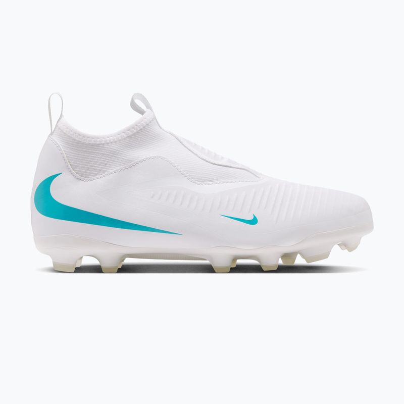 Încălțăminte de fotbal pentru copii Nike Phantom 6 High Academy Jr FG/MG white/white/dusty cactus