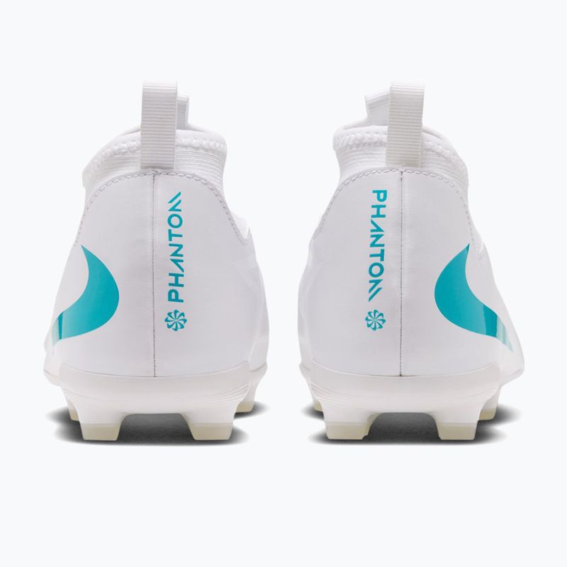 Încălțăminte de fotbal pentru copii Nike Phantom 6 High Academy Jr FG/MG white/white/dusty cactus 2