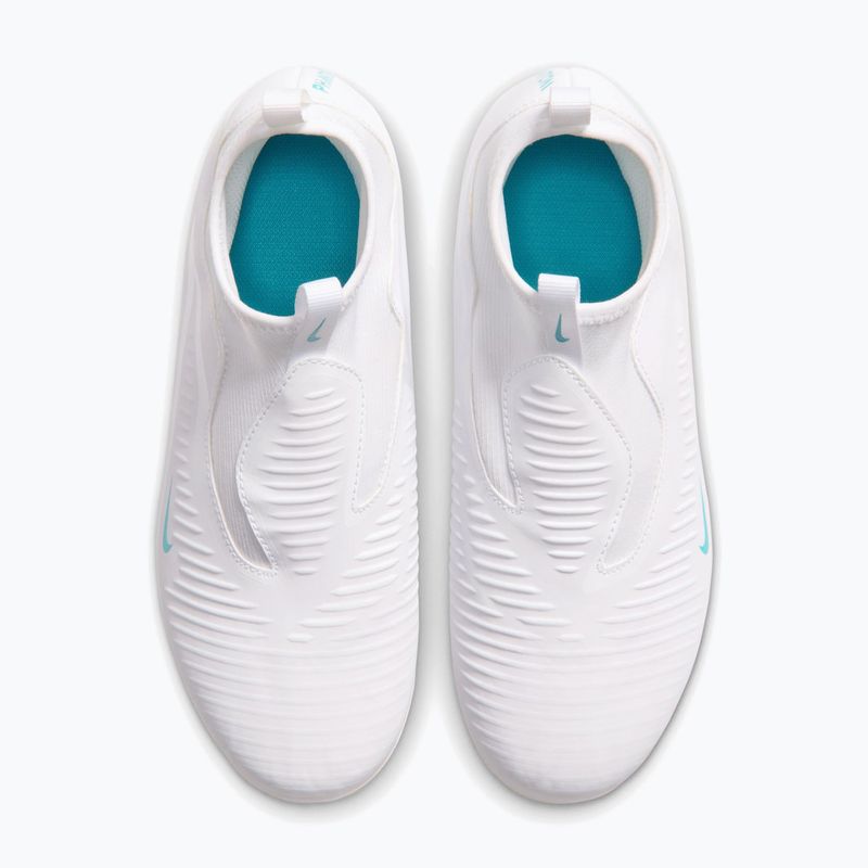 Încălțăminte de fotbal pentru copii Nike Phantom 6 High Academy Jr FG/MG white/white/dusty cactus 3