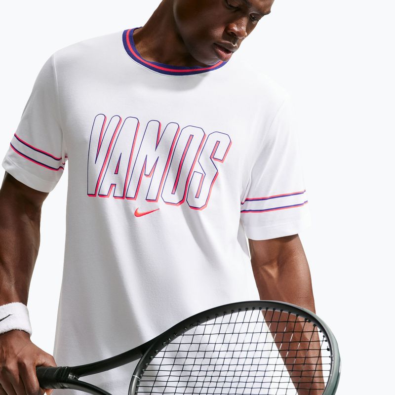 Tricou pentru bărbați Nike Court Dri-FIT Cotton white 4