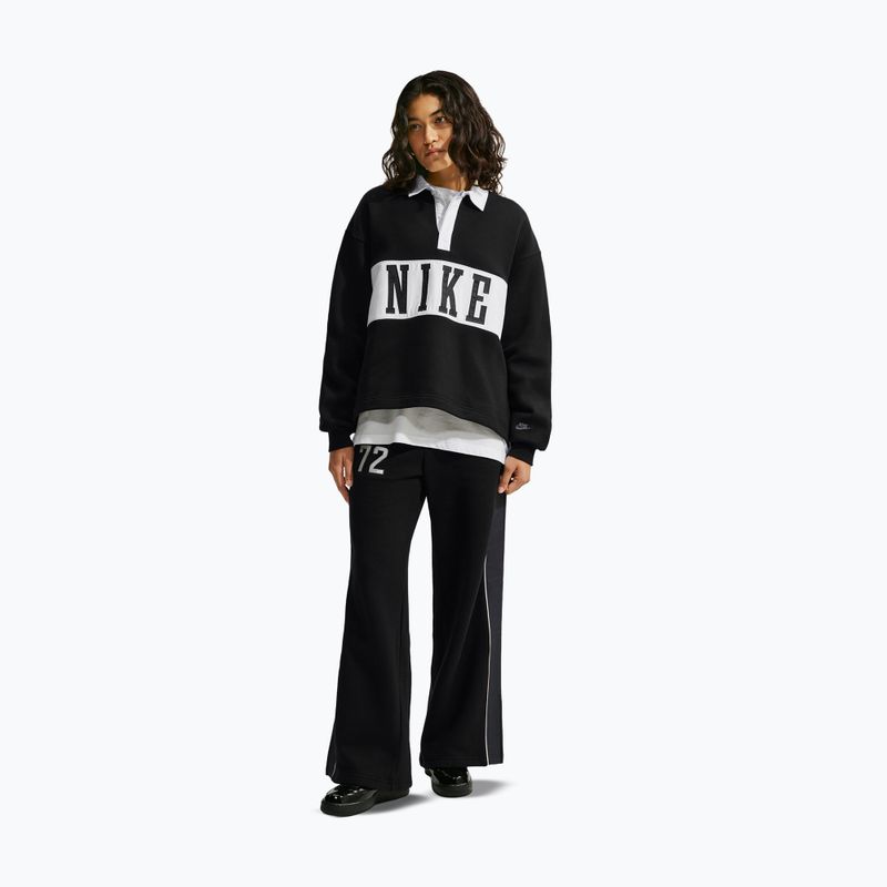 Bluză pentru femei Nike Studio Fleece Medium Weight total black/sail/sail 2