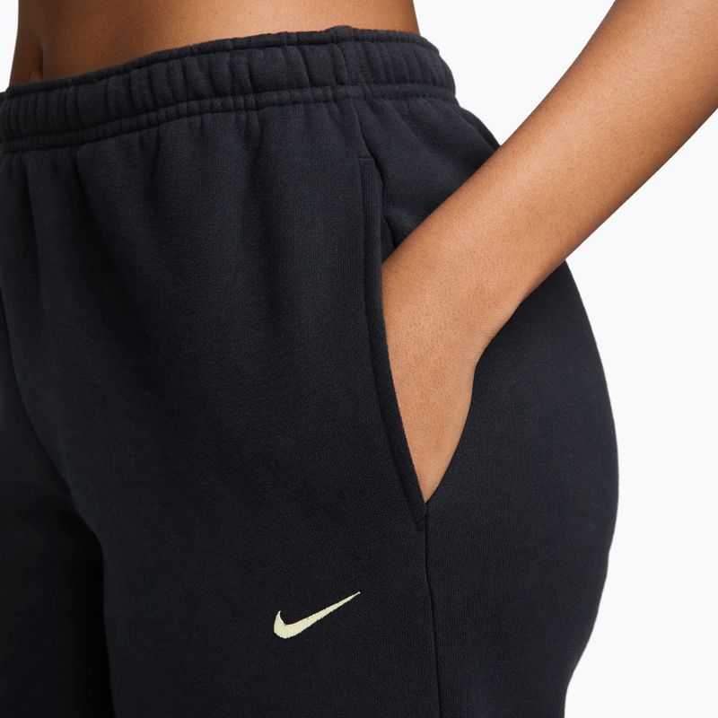 Pantaloni pentru femei Nike Studio Fleece total black/sail 3