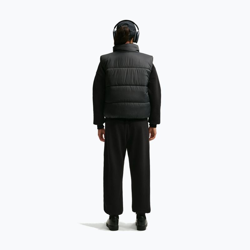 Pantaloni pentru femei Nike Studio Fleece Medium Weight total black/sail 3