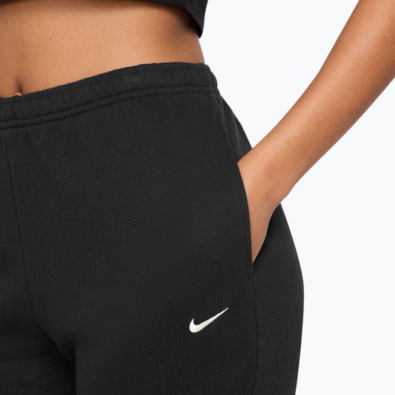 Pantaloni pentru femei Nike Studio Fleece total black/sail 3