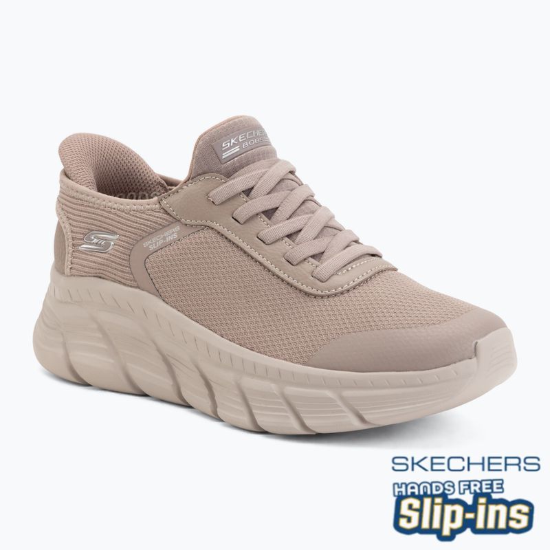 Încălțăminte pentru femei SKECHERS Bobs B Flex Hi Linear Force gray