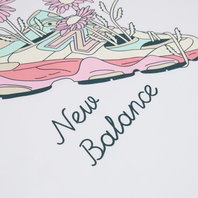 Set pentru copii New Balance Floral Shoe Graphic Tee and Legging nb bright white 6