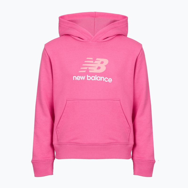 Bluză pentru copii New Balance FT Stacked Logo Hoodie pink satin 7