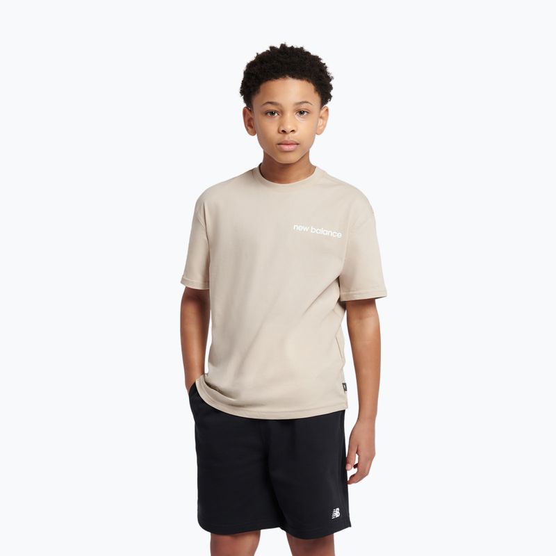 Tricou pentru copii New Balance 574 Shoe Graphic Tee timberwolf