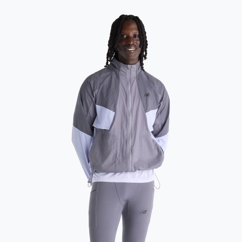 Geacă de alergare pentru bărbați New Balance Reflective RC Jacket off-line grey/smoked violet