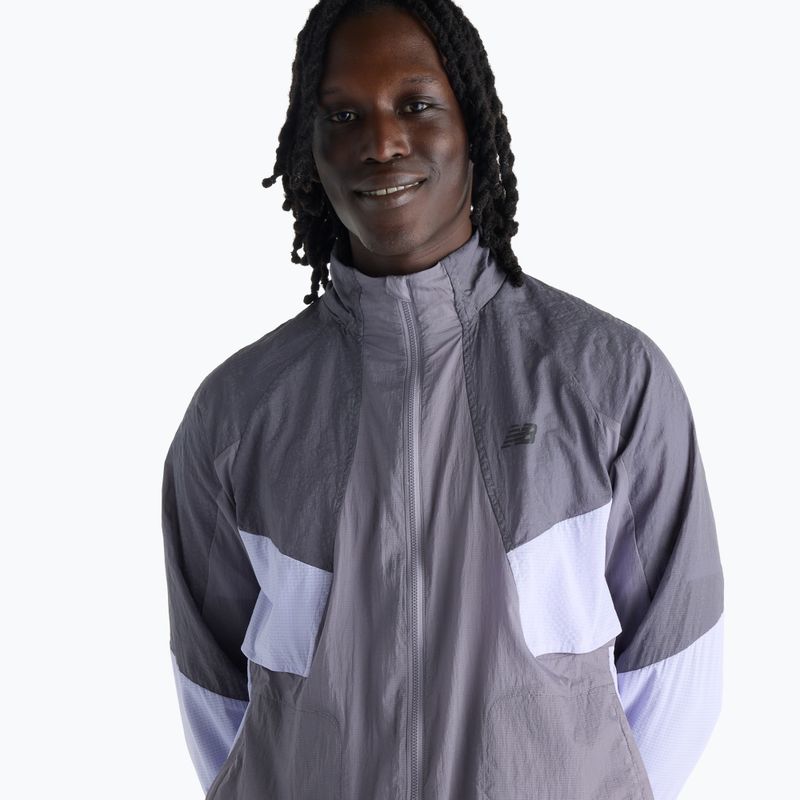 Geacă de alergare pentru bărbați New Balance Reflective RC Jacket off-line grey/smoked violet 4