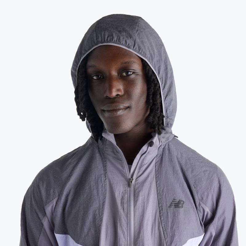 Geacă de alergare pentru bărbați New Balance Reflective RC Jacket off-line grey/smoked violet 5