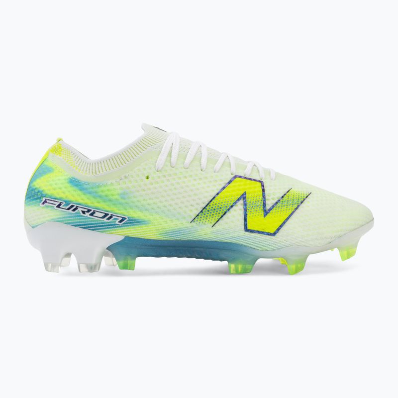 Încățăminte de fotbal New Balance Furon Elite V9 FG white/alkaline green 2